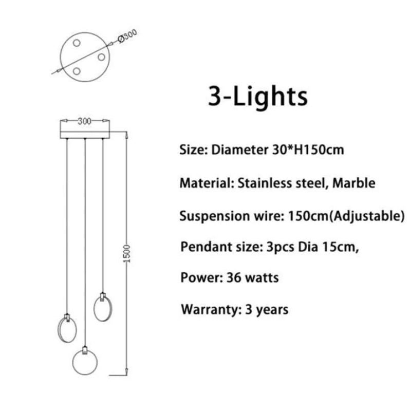 Queenie Alabaster Long Staircase Pendant Light
