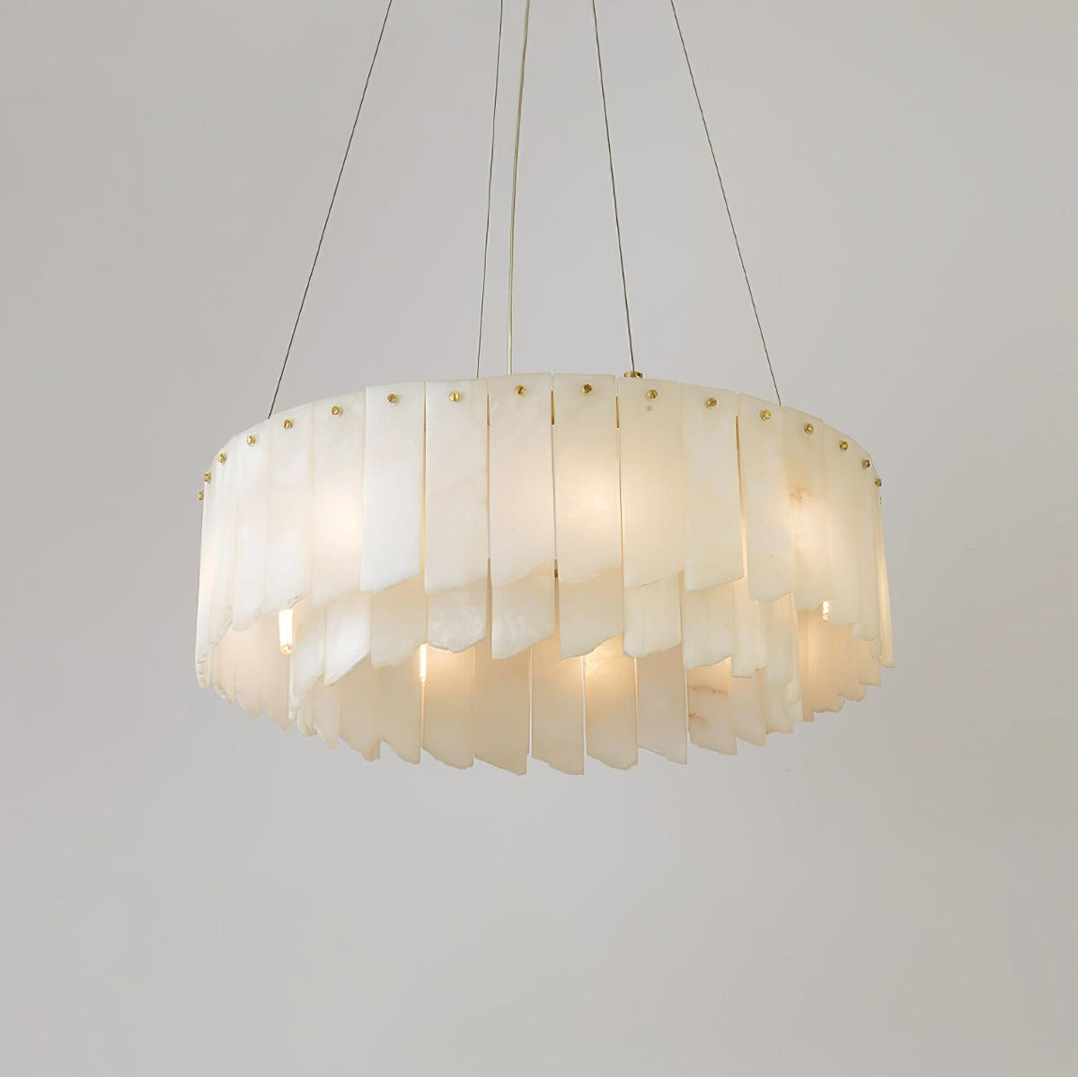 Alabaster Cascade Tiered Chandelier 22.4"-47.2"