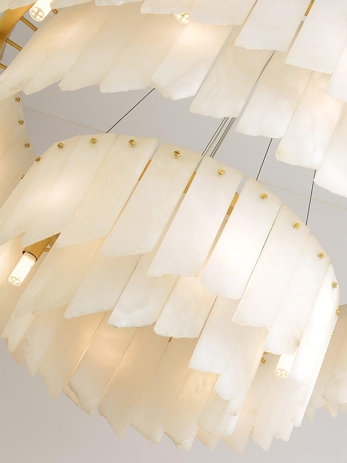 Alabaster Cascade Tiered Chandelier 22.4"-47.2"