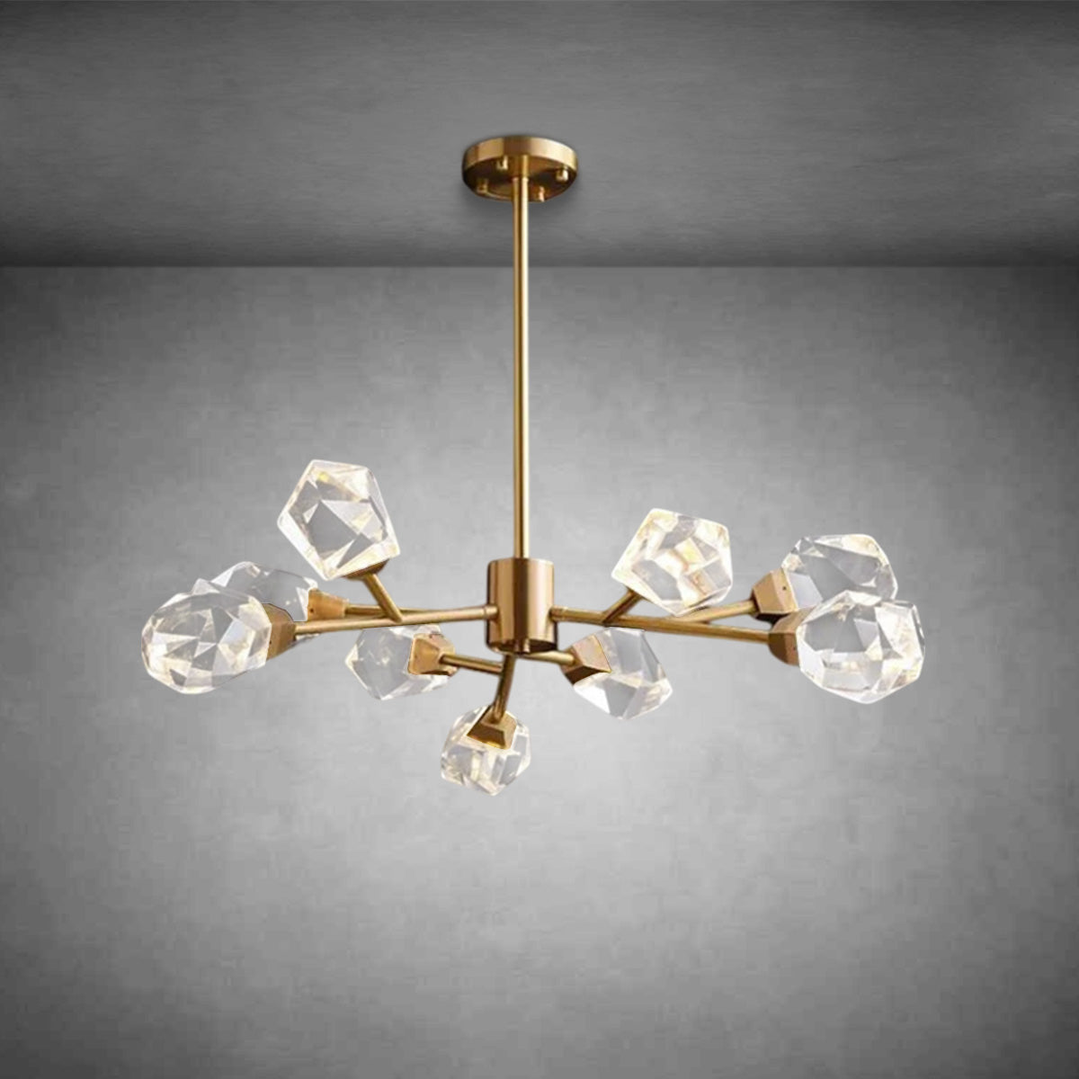 Alan Modern Living Room Bedroom Crystal Chandelier Lighting