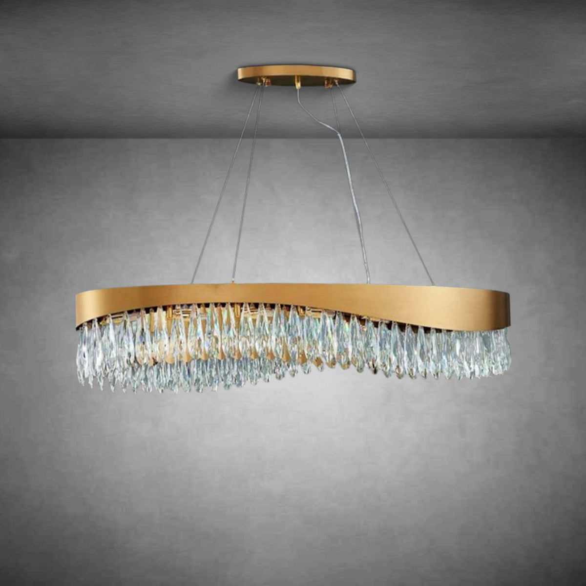 Arian Oval Crystal Chandelier