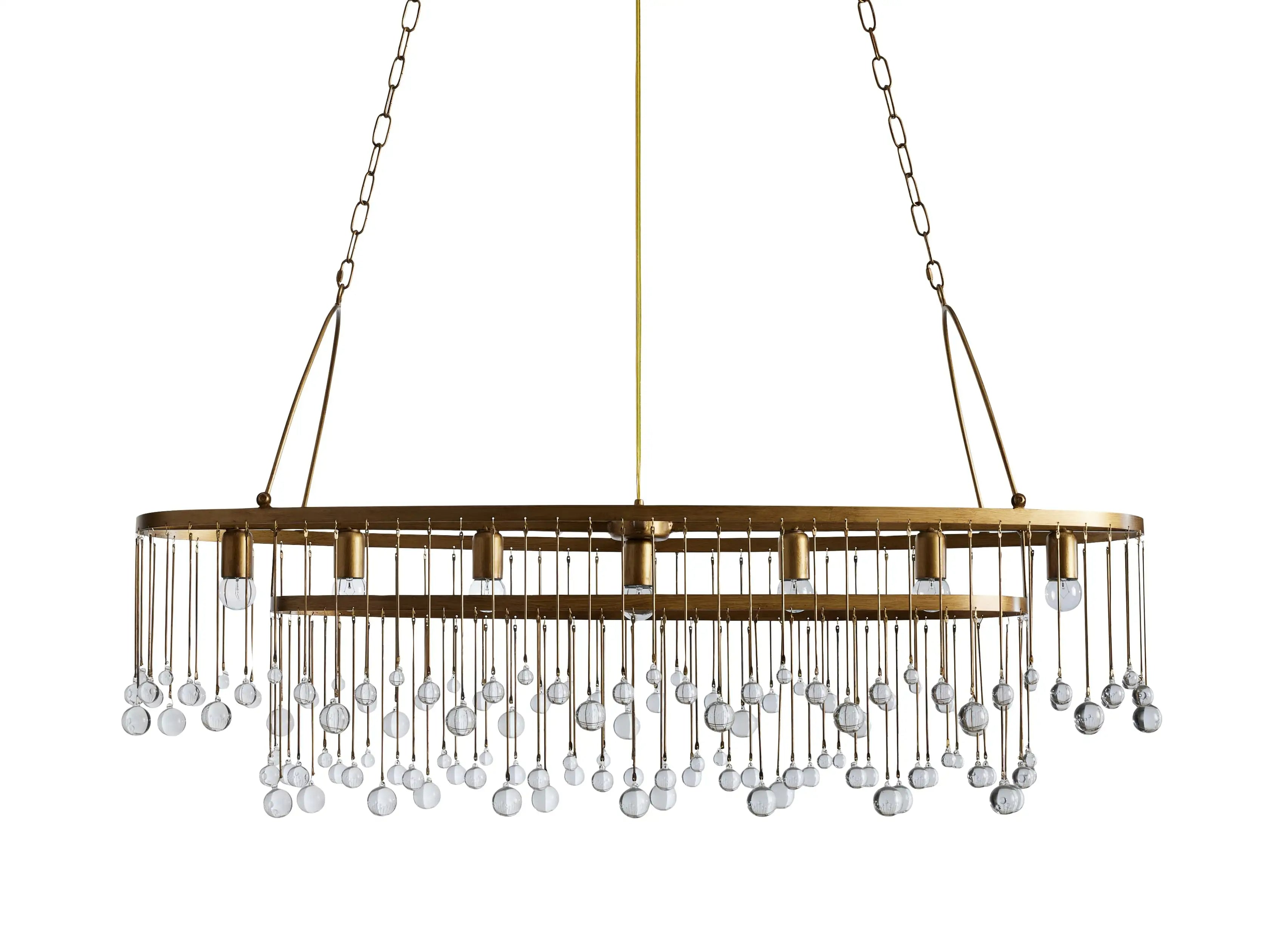 Aubrey Crystal Ball 7 Light Chandelier