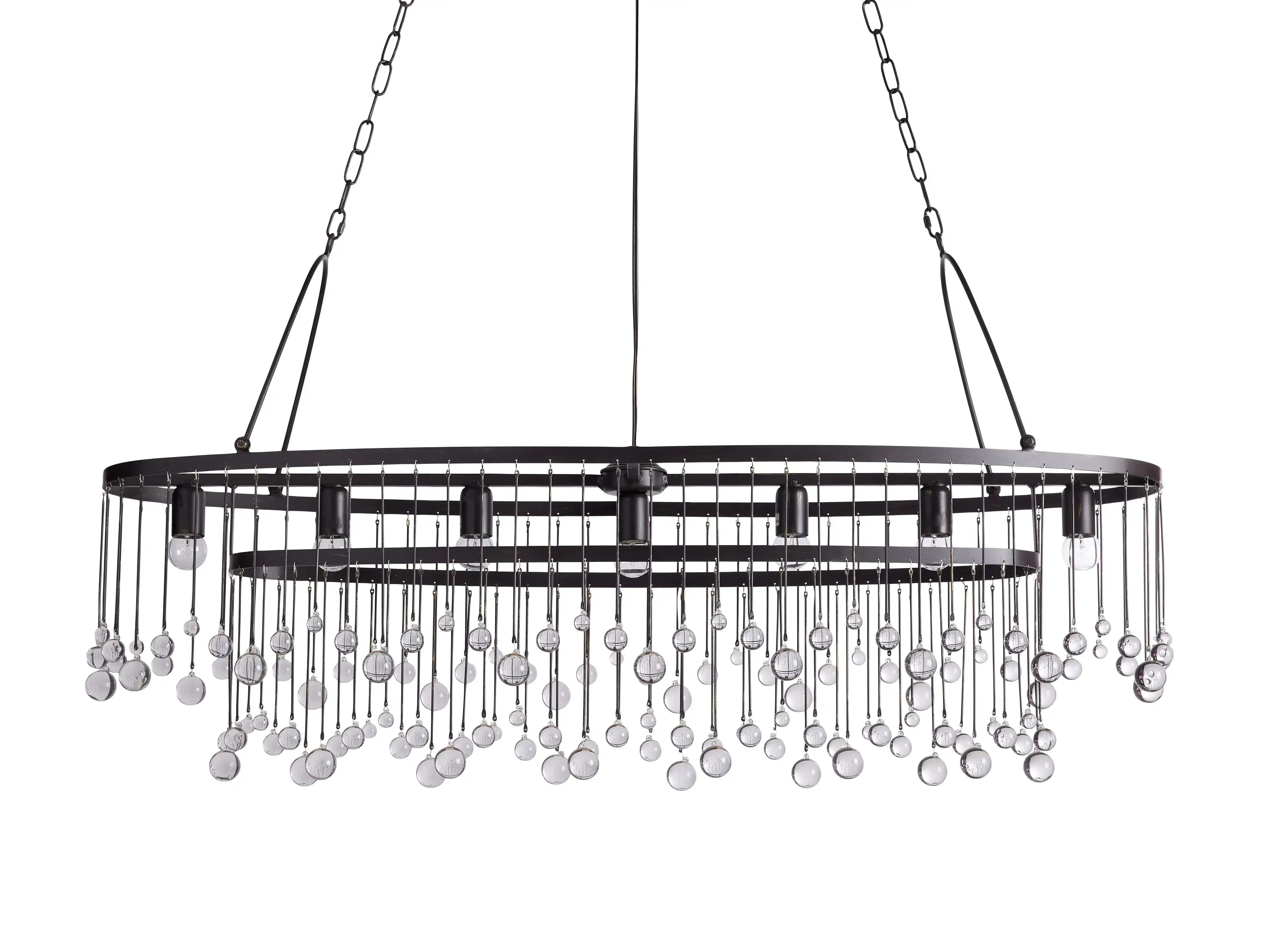 Aubrey Crystal Ball 7 Light Chandelier