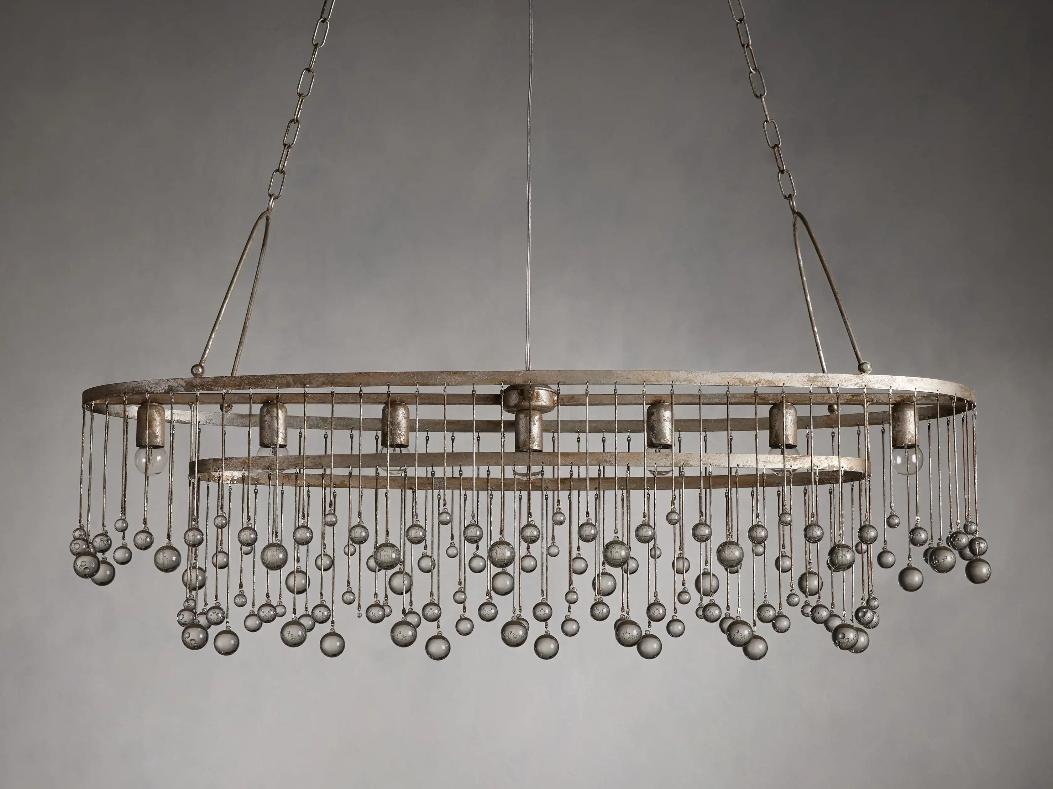 Aubrey Crystal Ball 7 Light Chandelier
