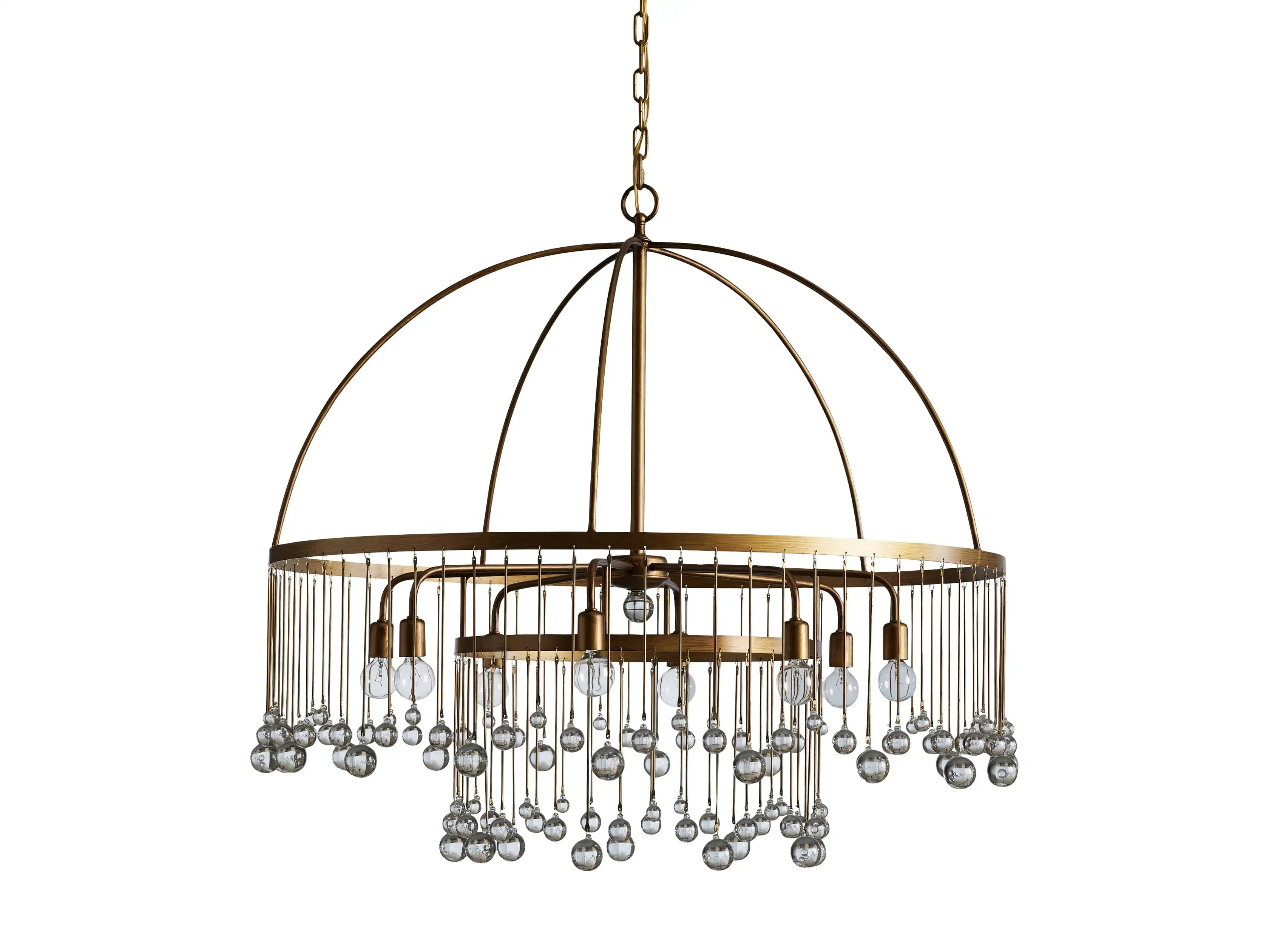 Crystal Ball Aubrey Round Chandelier 5 Light / 8 Light