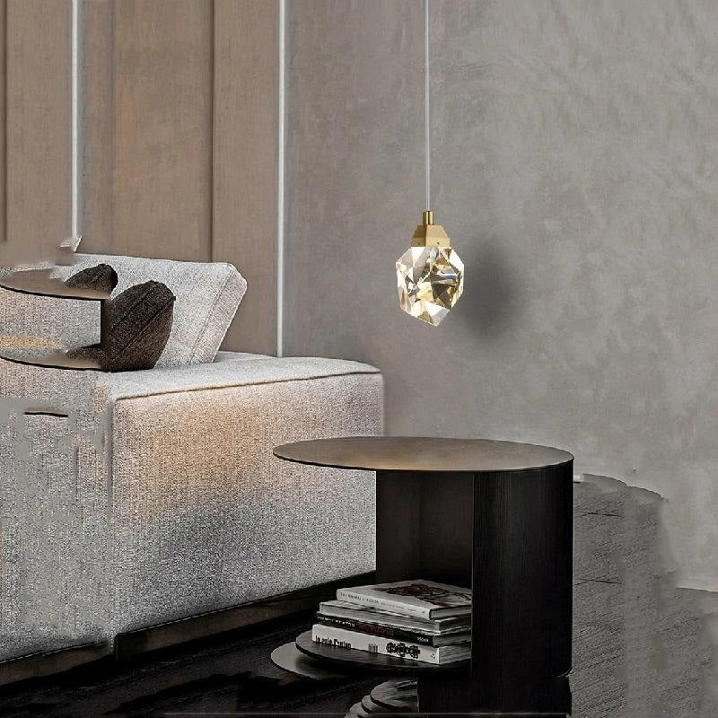 Alan Modern Faceted Crystal Pendant Light