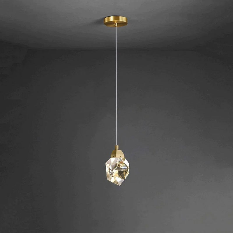 Alan Modern Faceted Crystal Pendant Light