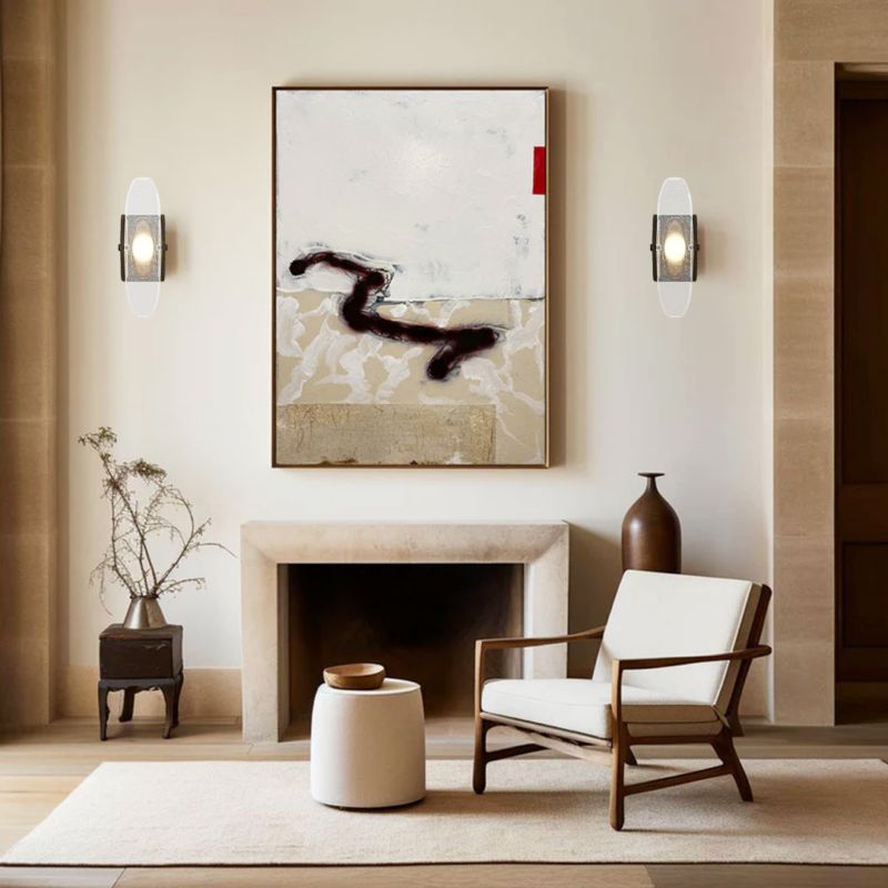 Aute Brass & Bronze LED Wall Sconce with Industrial Glass