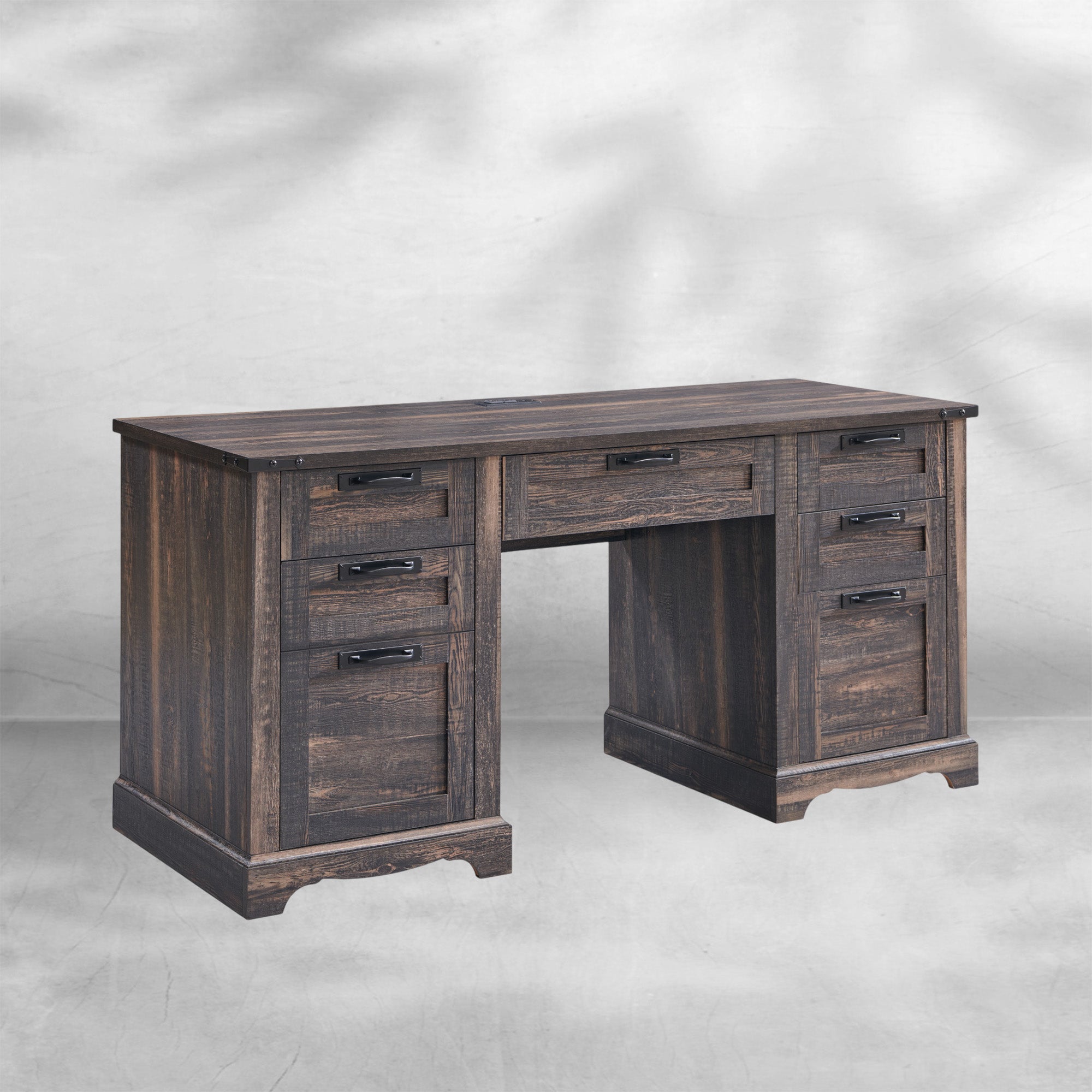 Farmhouse Executive Desk 60" with Charging Station