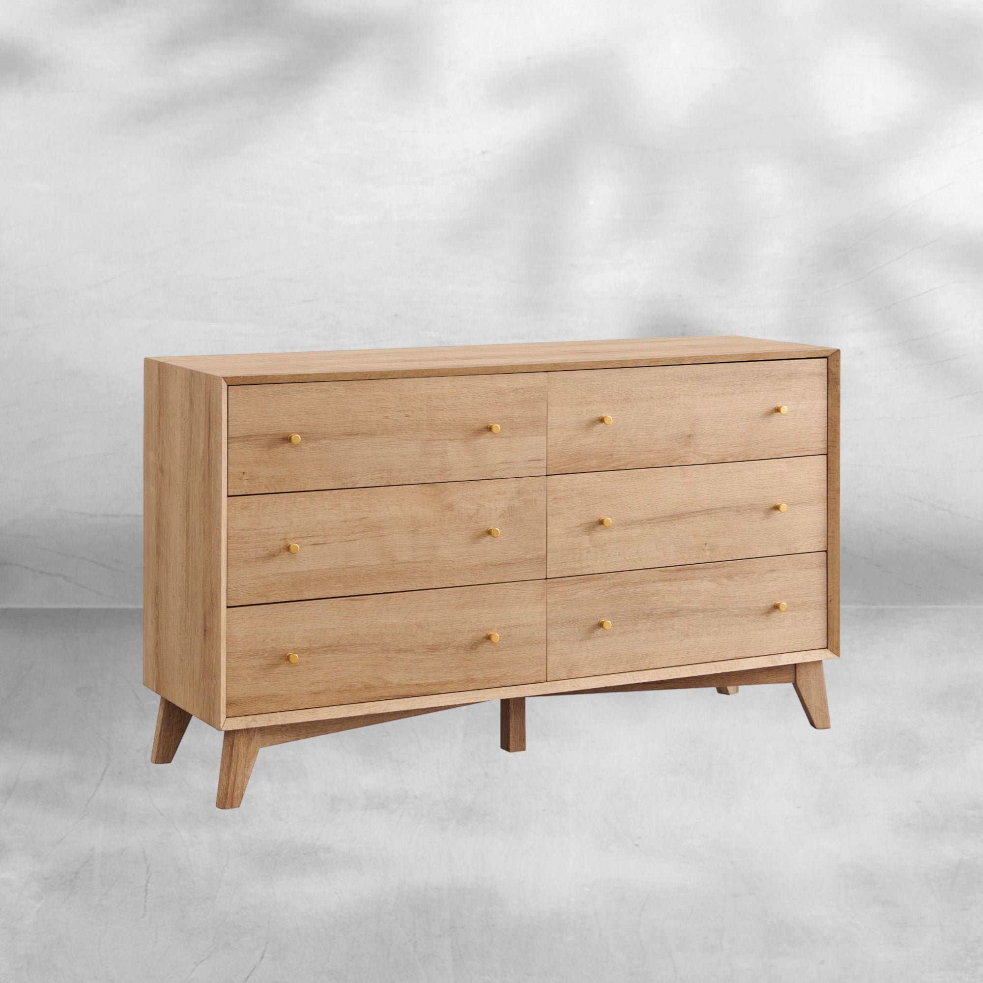 T4TREAM Mid-Century Modern Wood Storage Organizer 5-Drawer Dresser