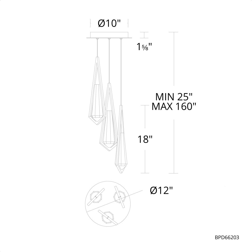 Devation Pendant 3 Light