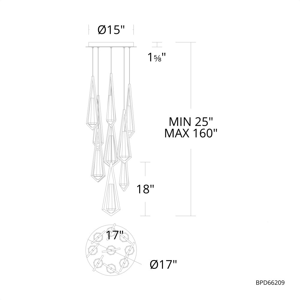 Devation Round Chandelier 9 Light
