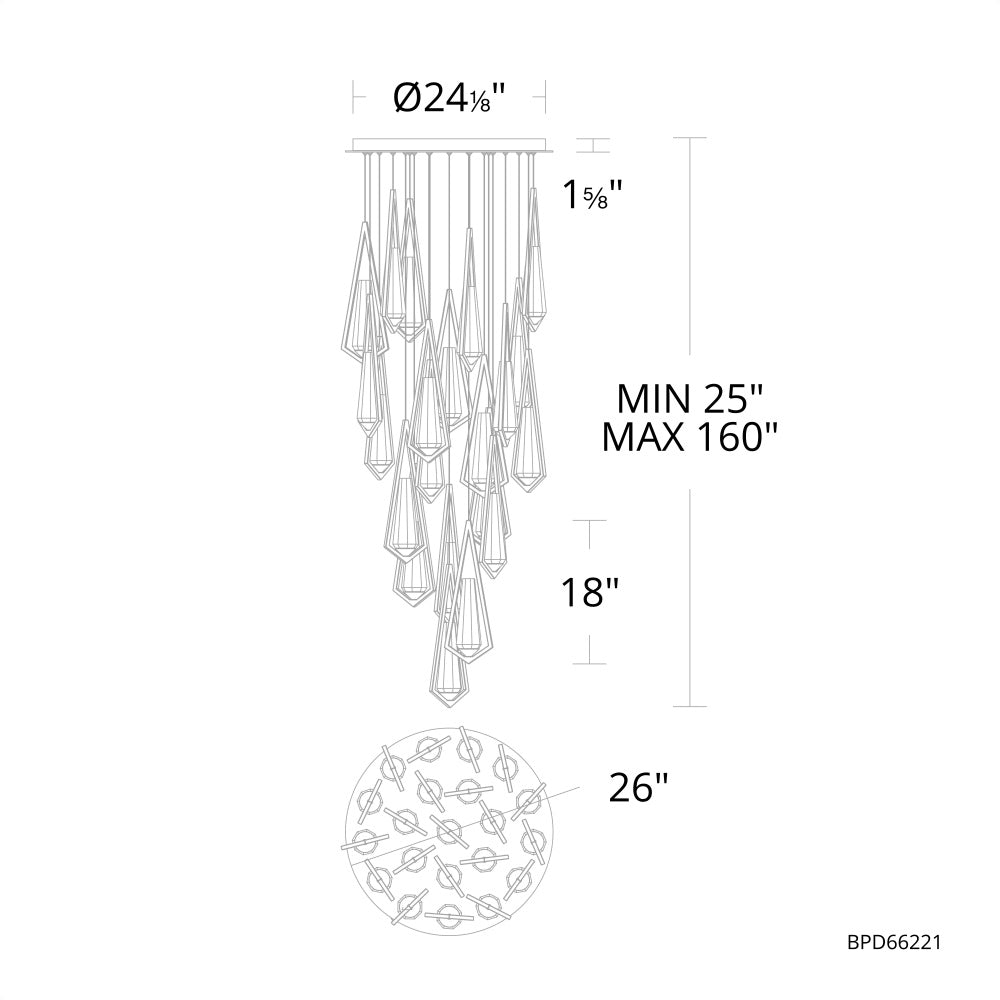 Devation Round Chandelier 18 Light