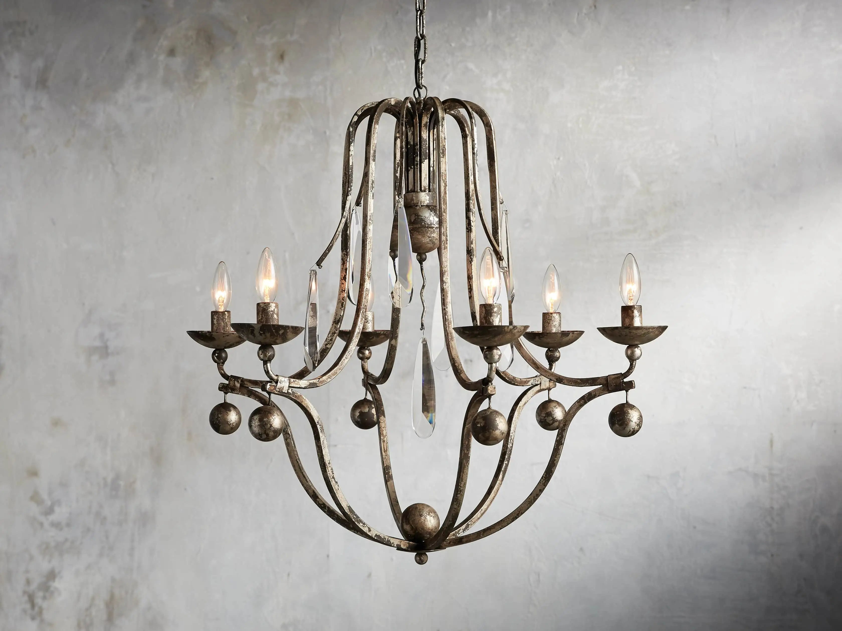 Gothic Bonita Chandelier- Silver