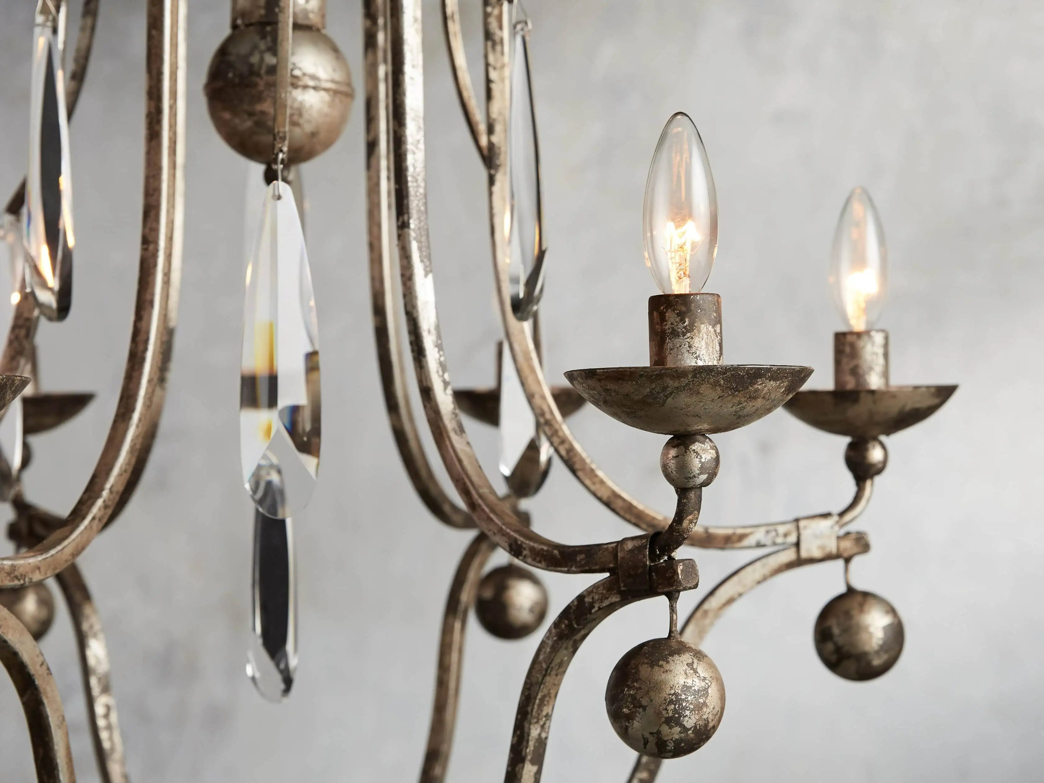 Gothic Bonita Chandelier- Silver