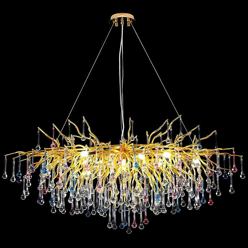 Doris Rain Crystal Branch Chandelier 45"L