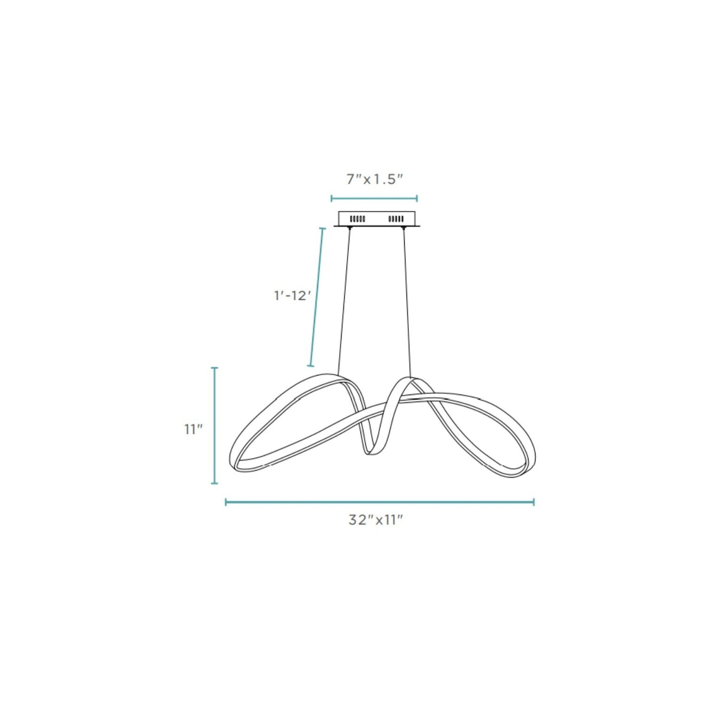 Bucharest LED Chandelier Black