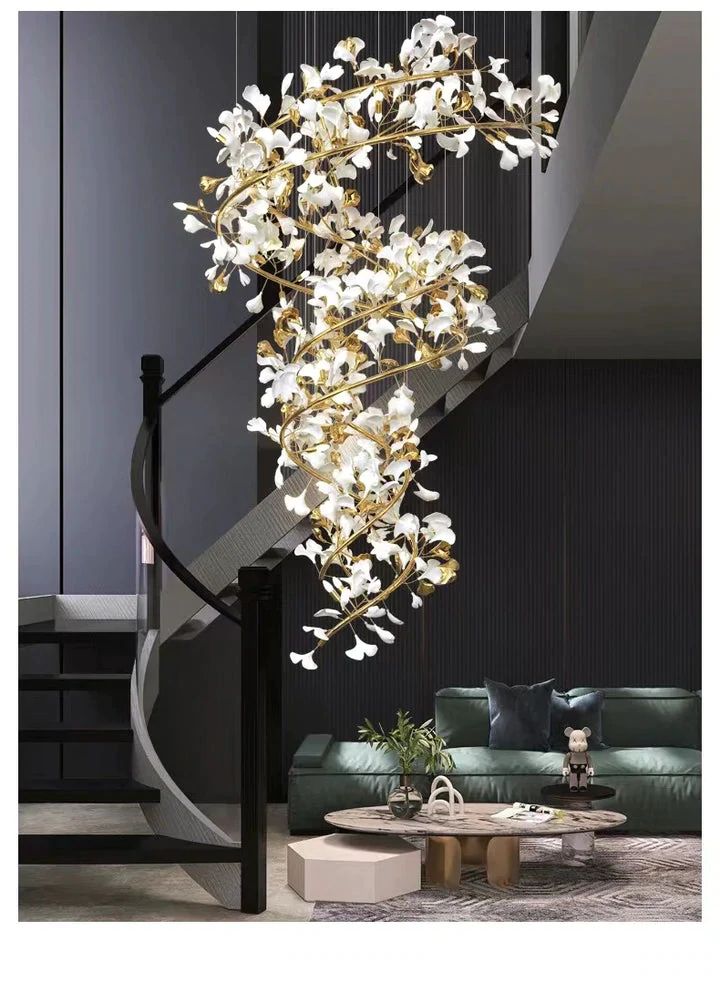 Ceramic Ginkgo Ceramic Chandelier