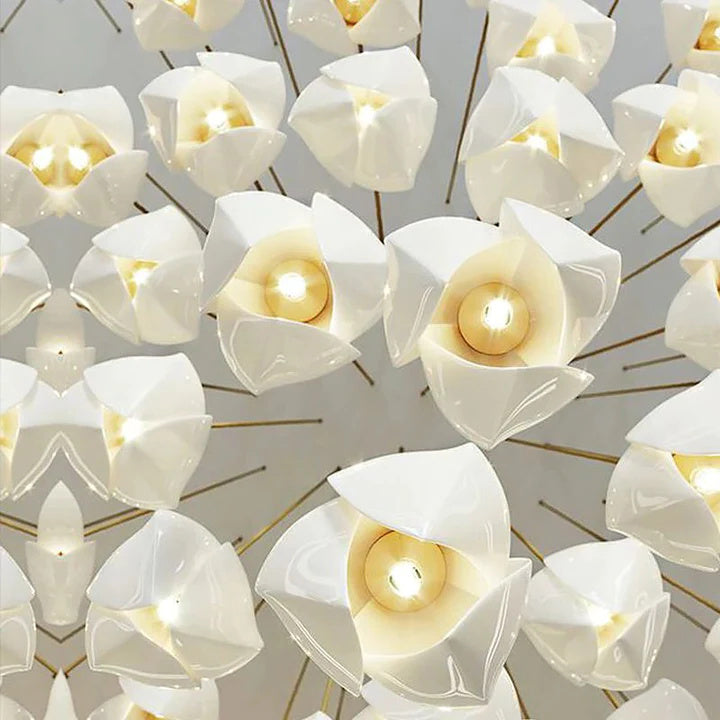 Ariana Modern Bloom Magnolia Ceramic Chandelier