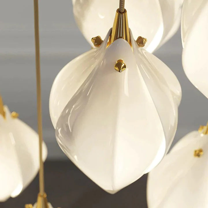 Ariana Modern Bloom Magnolia Ceramic Chandelier