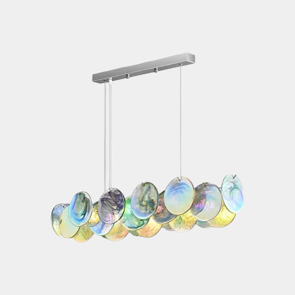 Murano Glass Disc Chandelier 35.4"
