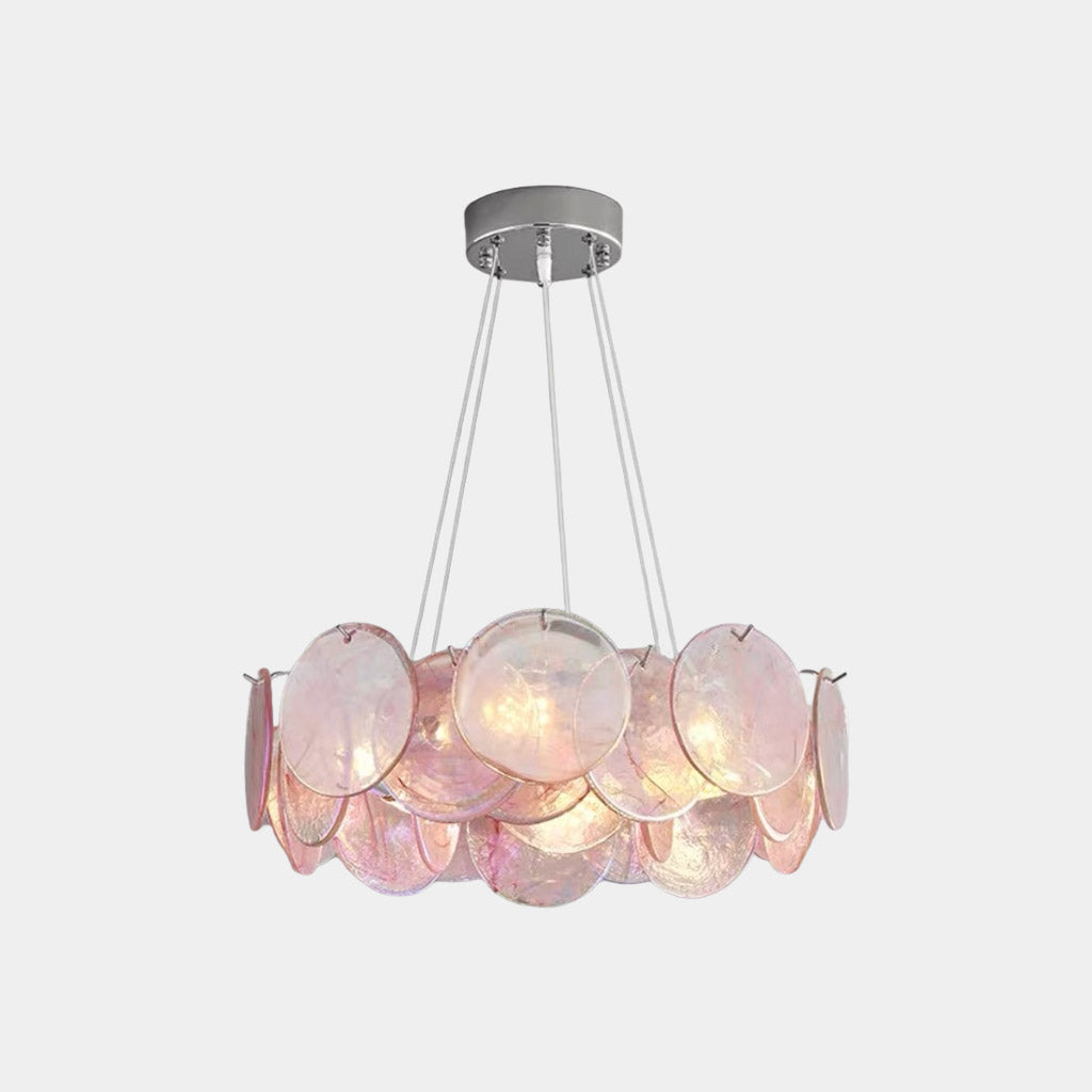 Murano Glass Disc Chandelier 35.4"