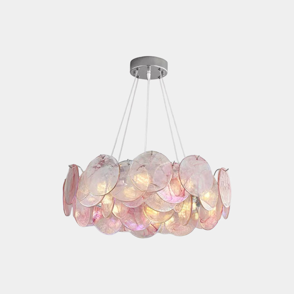 Murano Glass Disc Chandelier 35.4"