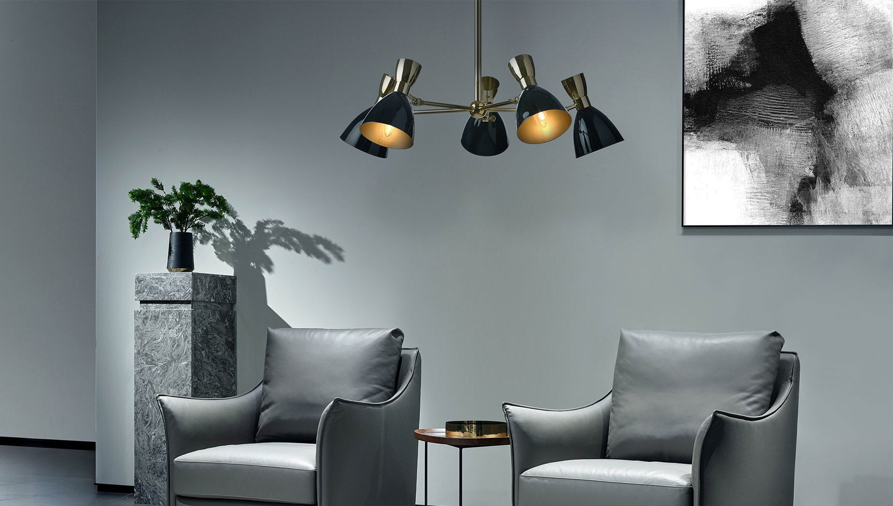 Wade 5 Light Postmodern Metal Chandelier Lighting