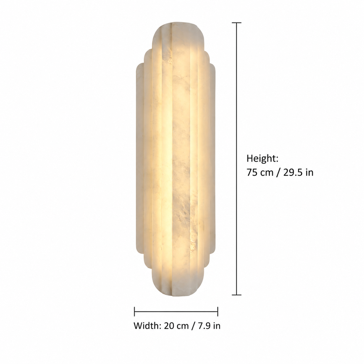 Arcelis Spanish Alabaster Art Deco Wall Sconce 7.9"