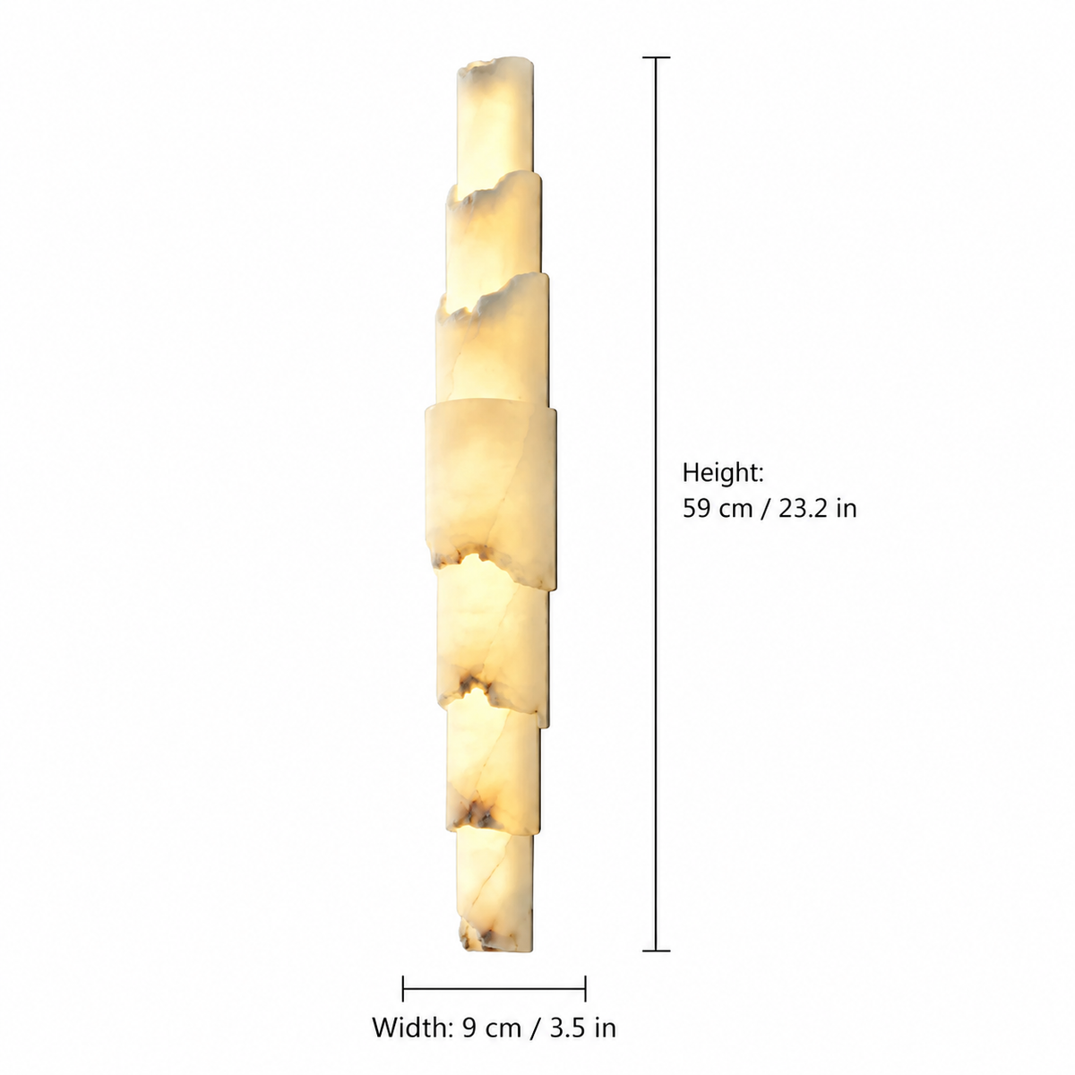 Stravelle Layered Alabaster Organic Modern Wall Sconce