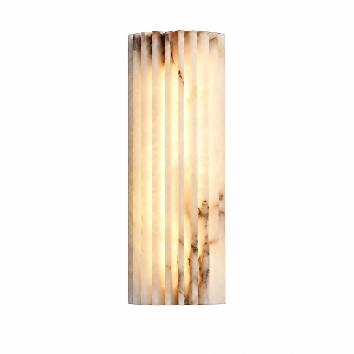 Ribelle Fluted Alabaster Minimalist Wall Sconce