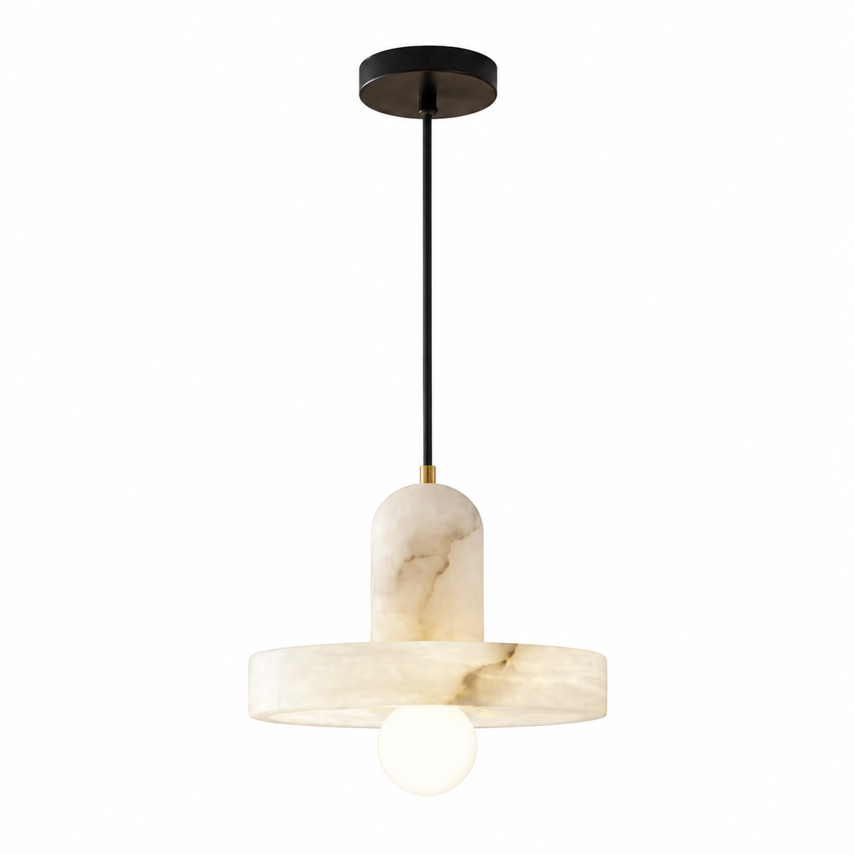 Discora Alabaster Disc Minimalist Pendant Light