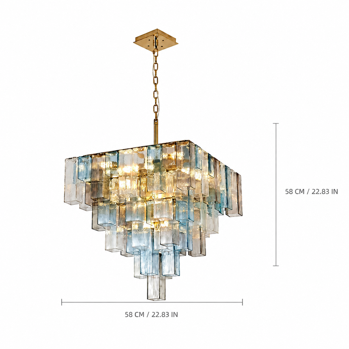 Chromatic Vault Artisan Murano Chandelier