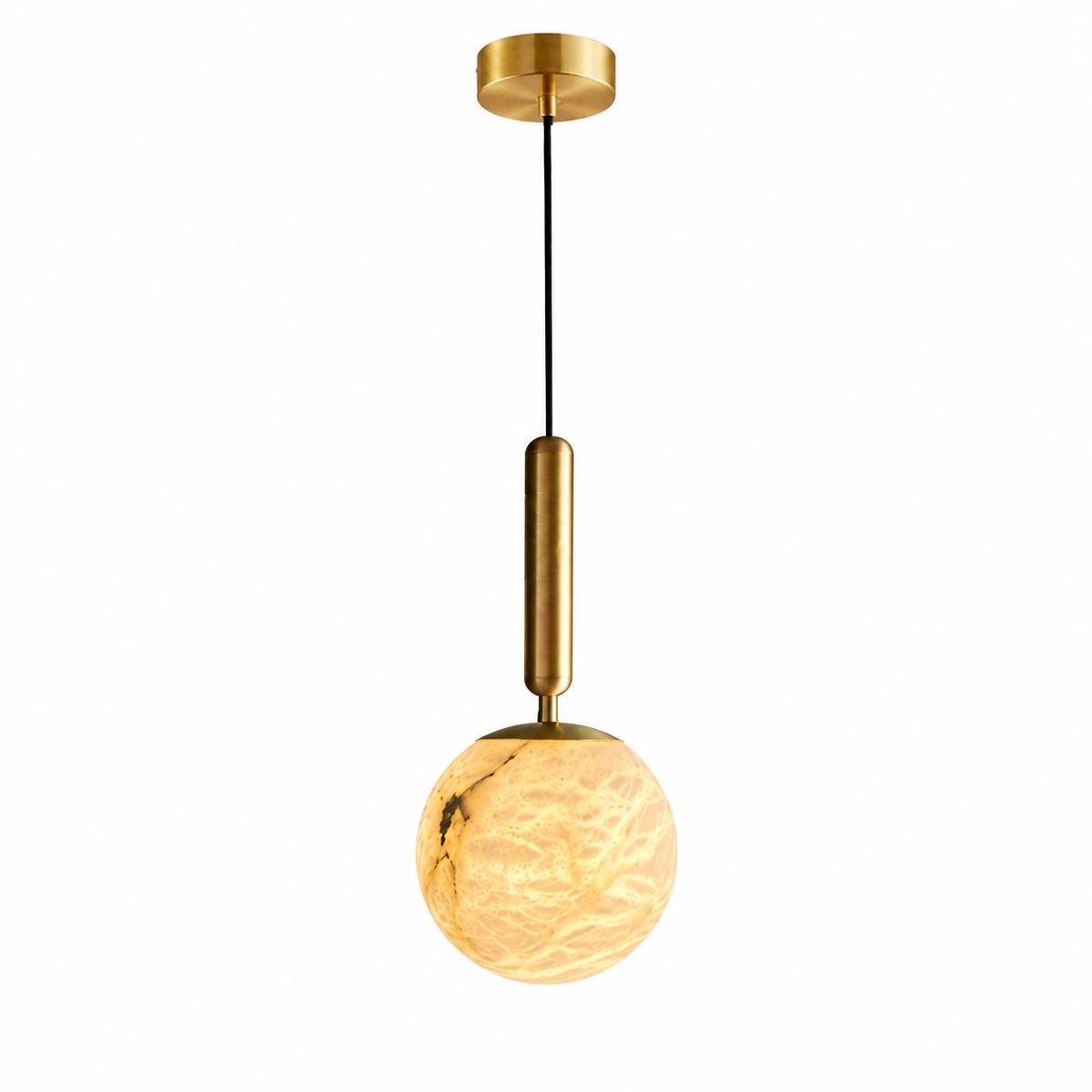 Solenne Modern Alabaster Mini Pendant Light