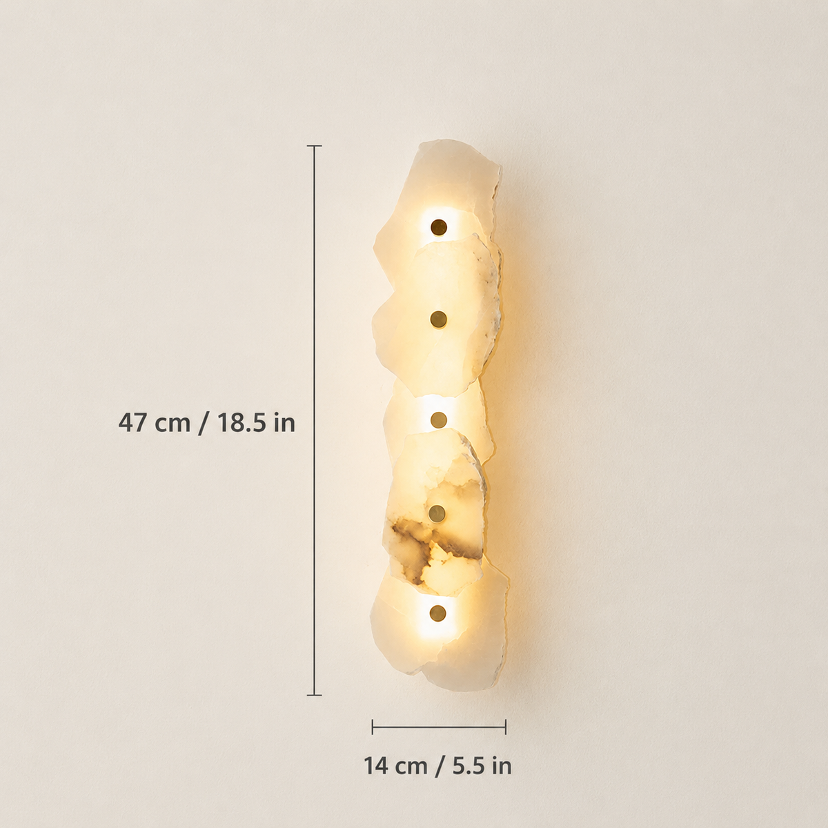 Petalune Spanish Alabaster Organic Modern Wall Sconce