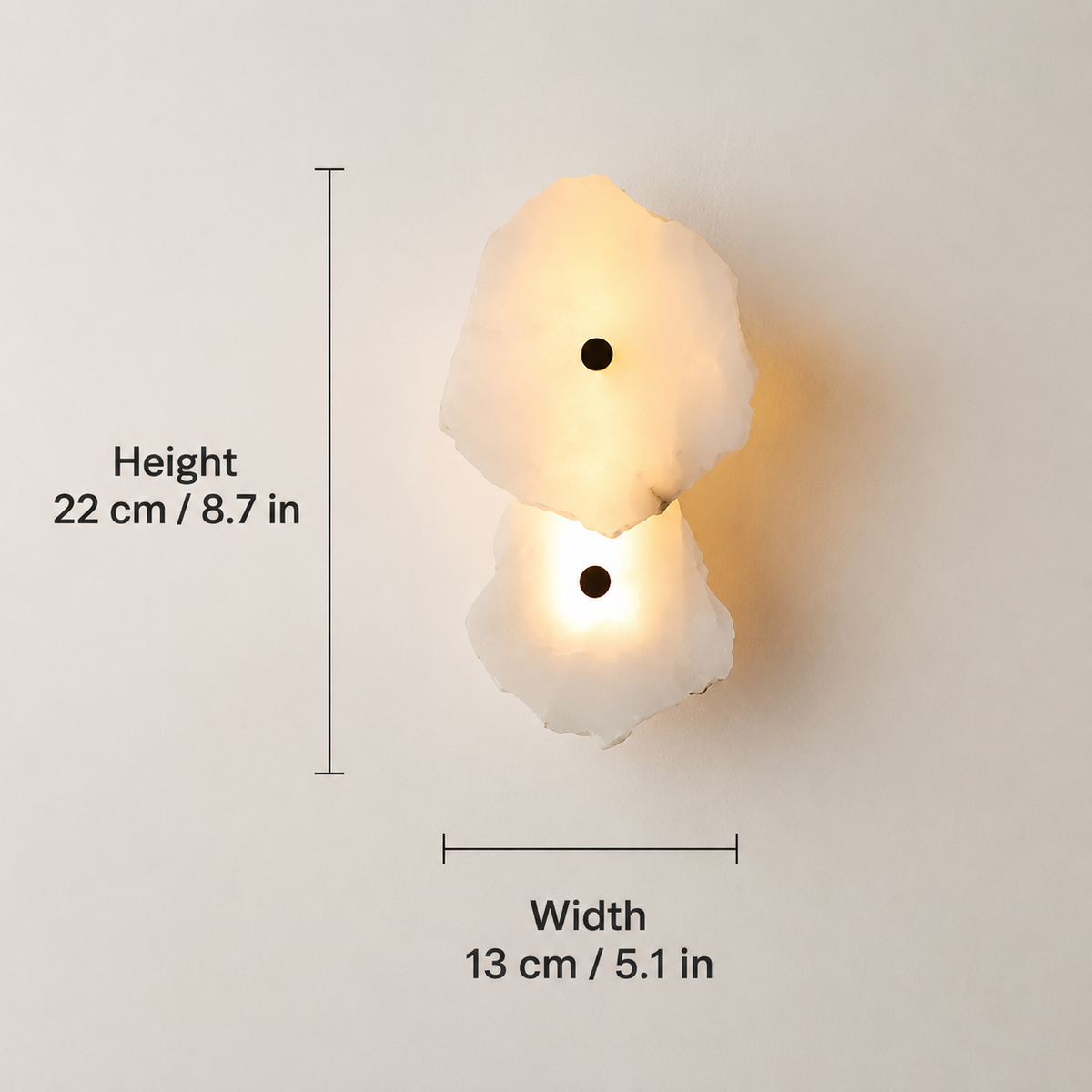 Petalune Spanish Alabaster Organic Modern Wall Sconce