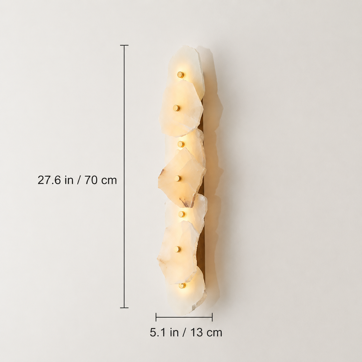 Petalune Spanish Alabaster Organic Modern Wall Sconce