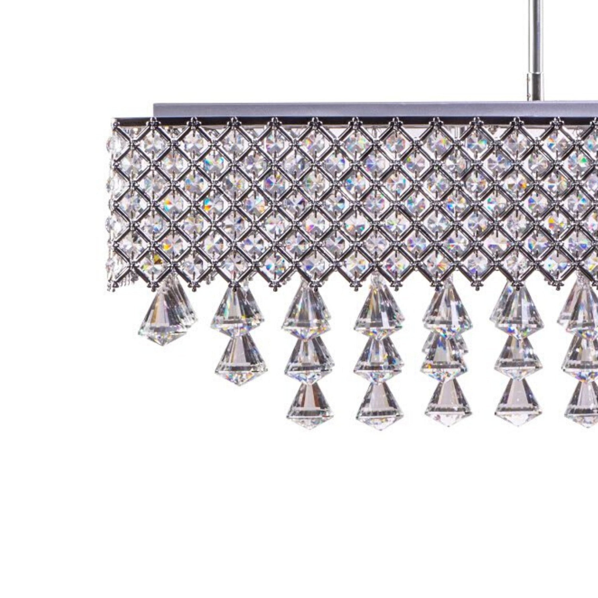Cinderella Crystal Rectangular Chandelier 12 Light