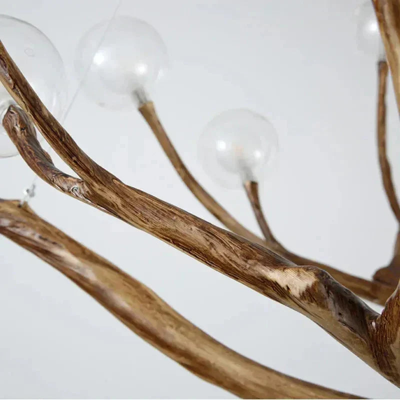 Demolion Glass Globe Branch Chandelier