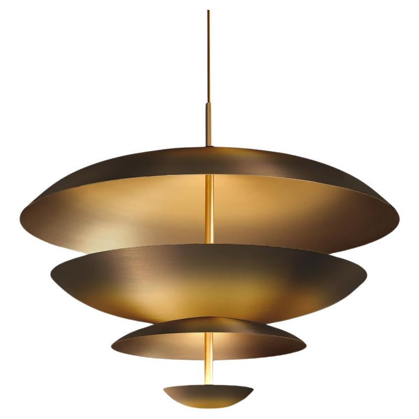 Cosmic Ore Chandelier 100' Bronze Gradient Patinated Brass Ceiling Light
