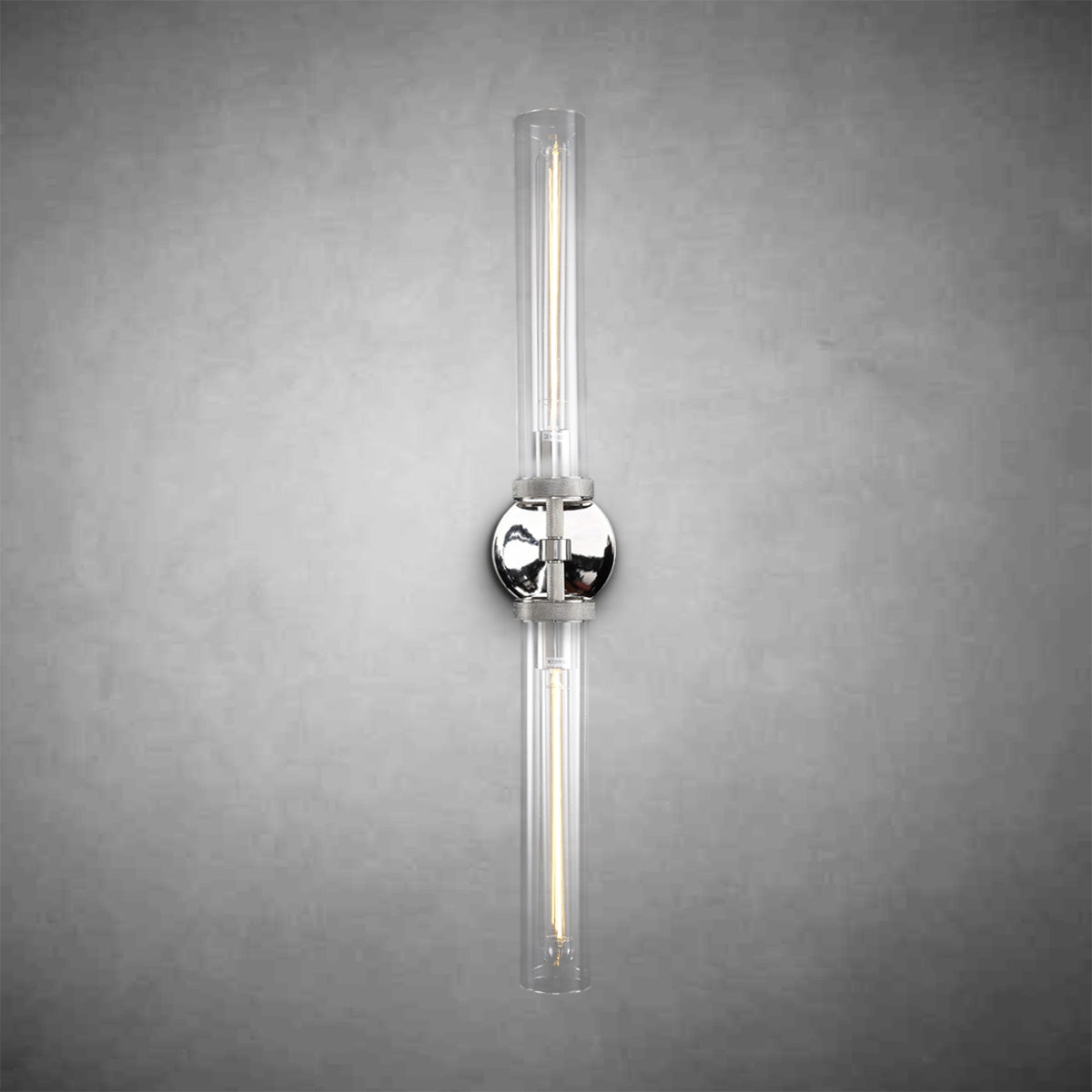 Crystal Glass Wall Sconce Lirael Hexagonal Double Head Brass Wall Sconce
