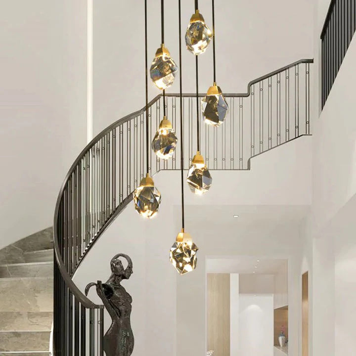 Alan Postmodern Crystal Multi-Lights Pendant Chandelier