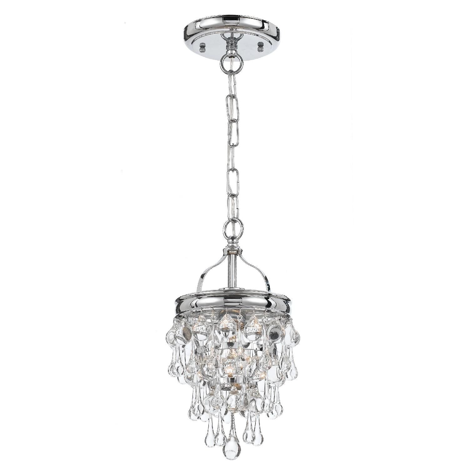 Crystorama Calypso 7 Inch Mini Chandelier Vibrant Bronze Clear Crystal