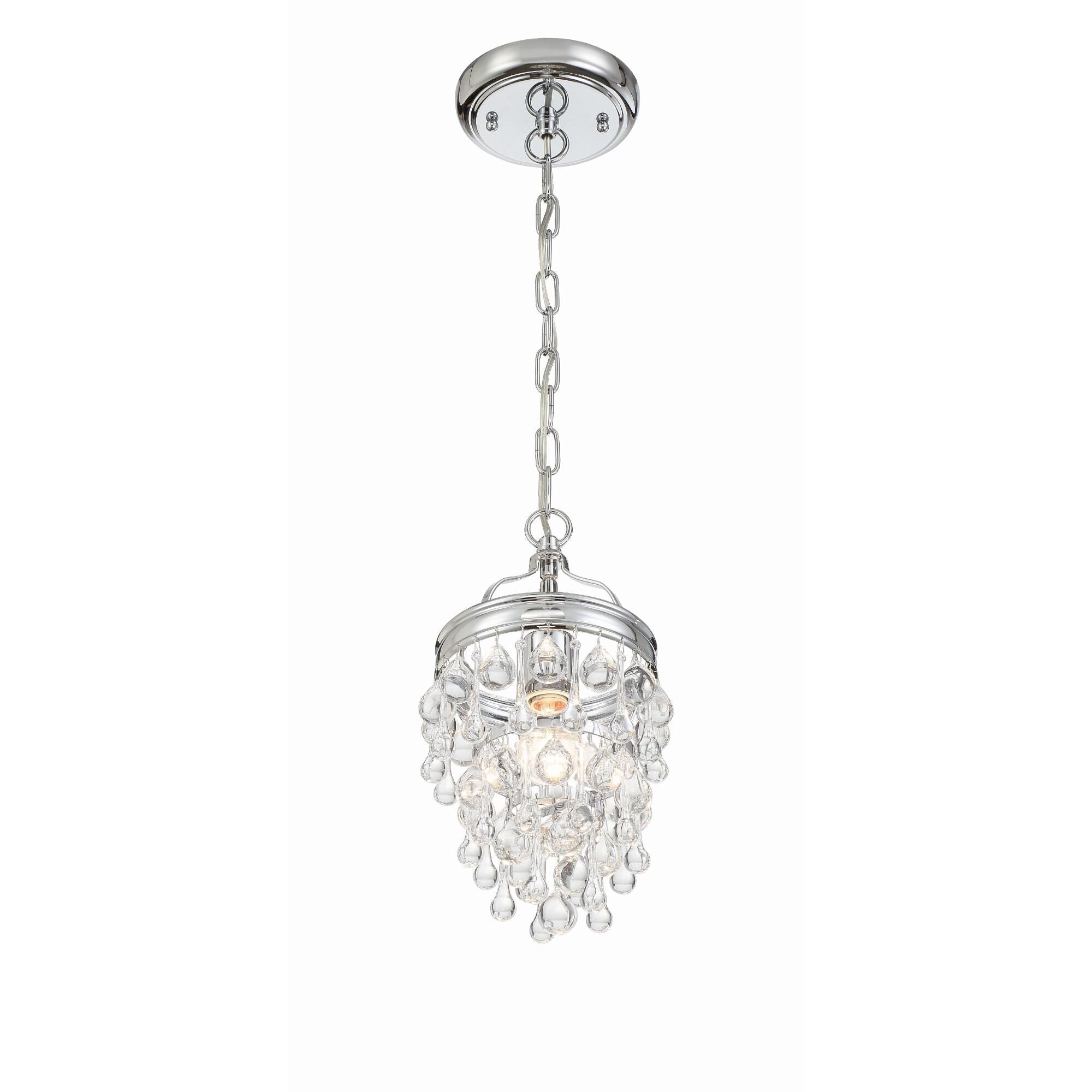 Crystorama Calypso 7 Inch Mini Chandelier Vibrant Bronze Clear Crystal