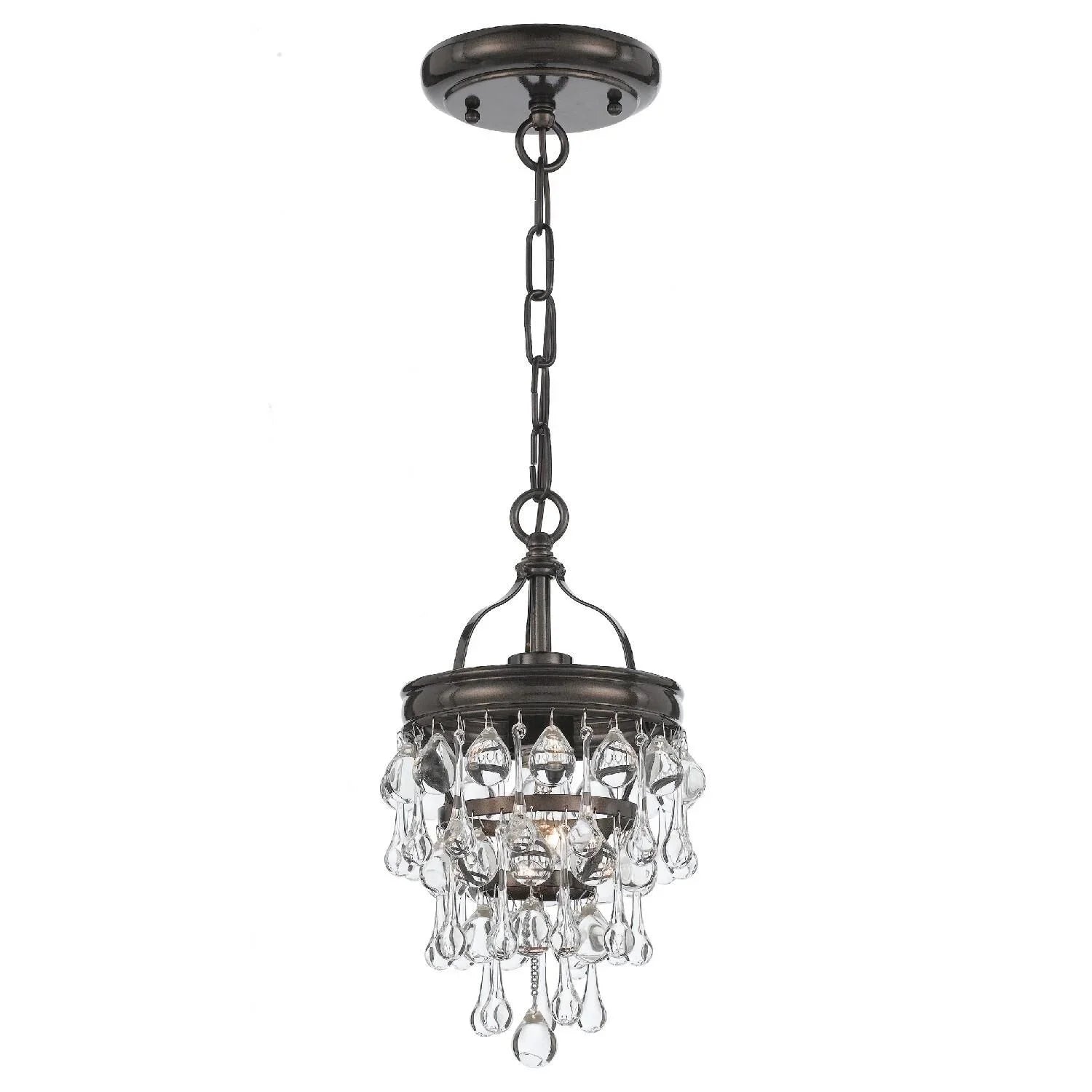 Crystorama Calypso 7 Inch Mini Chandelier Clear Crystal
