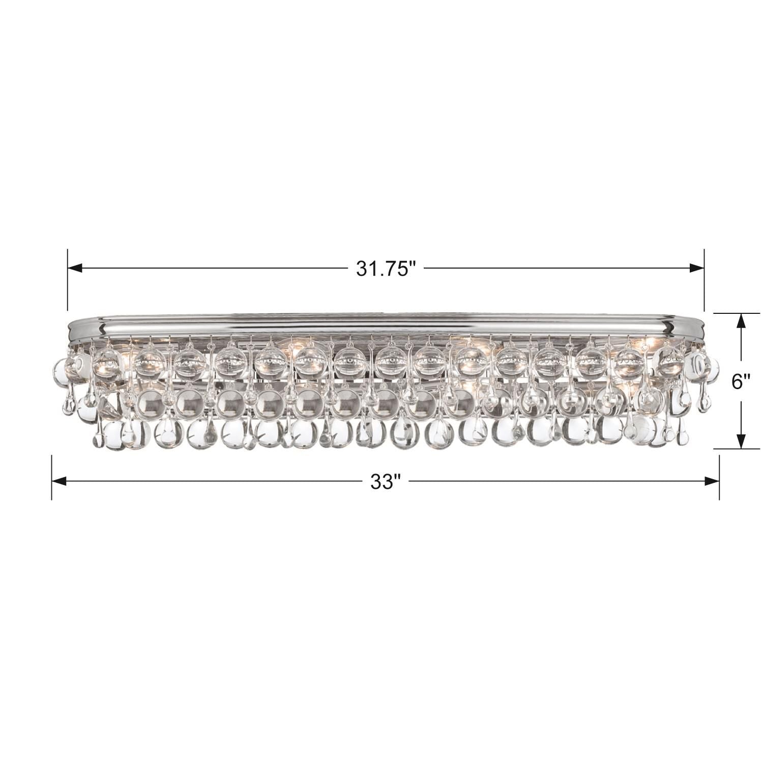 Calypso 33-Inch 8-Light Crystal Bath Vanity Light