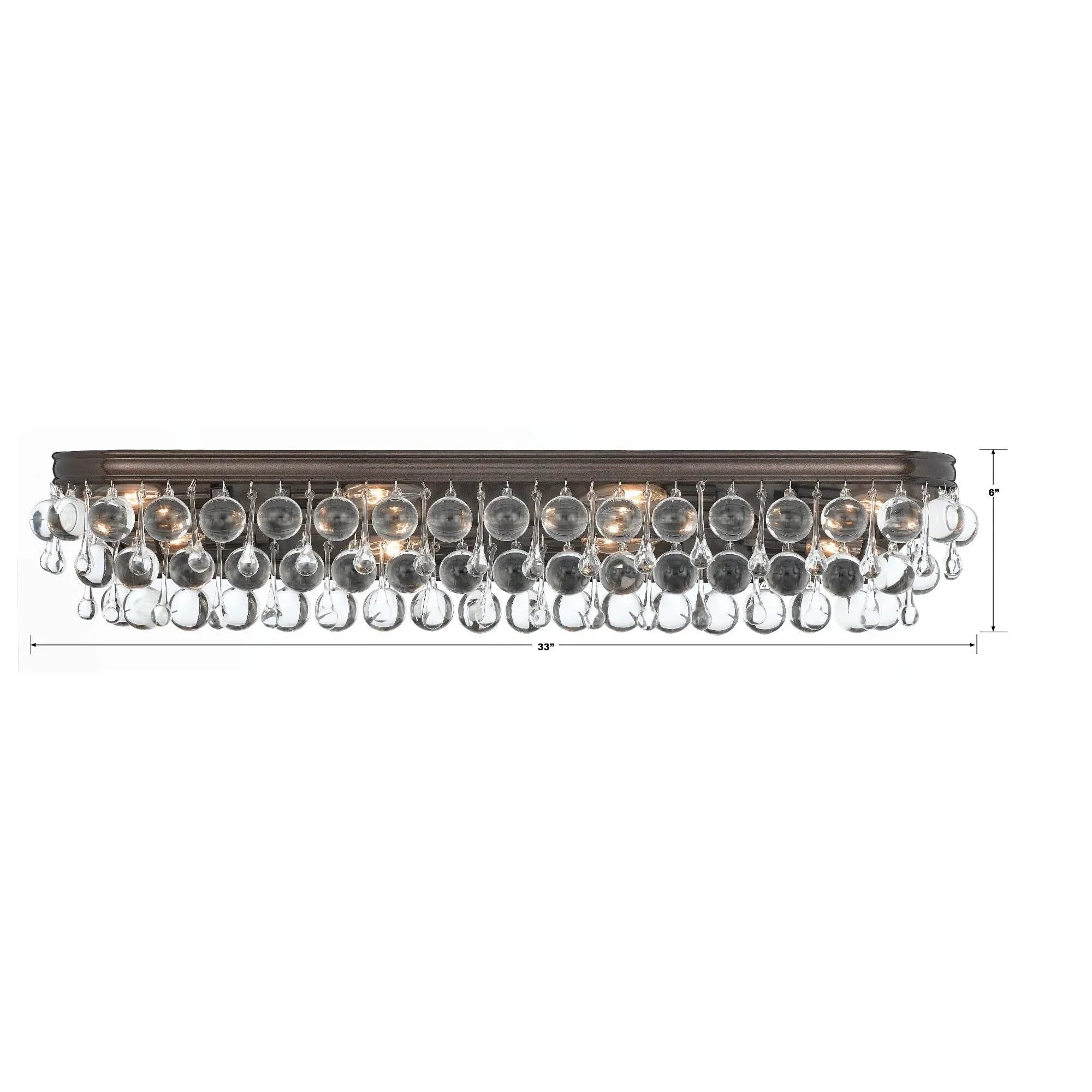 Calypso 33-Inch 8-Light Crystal Bath Vanity Light