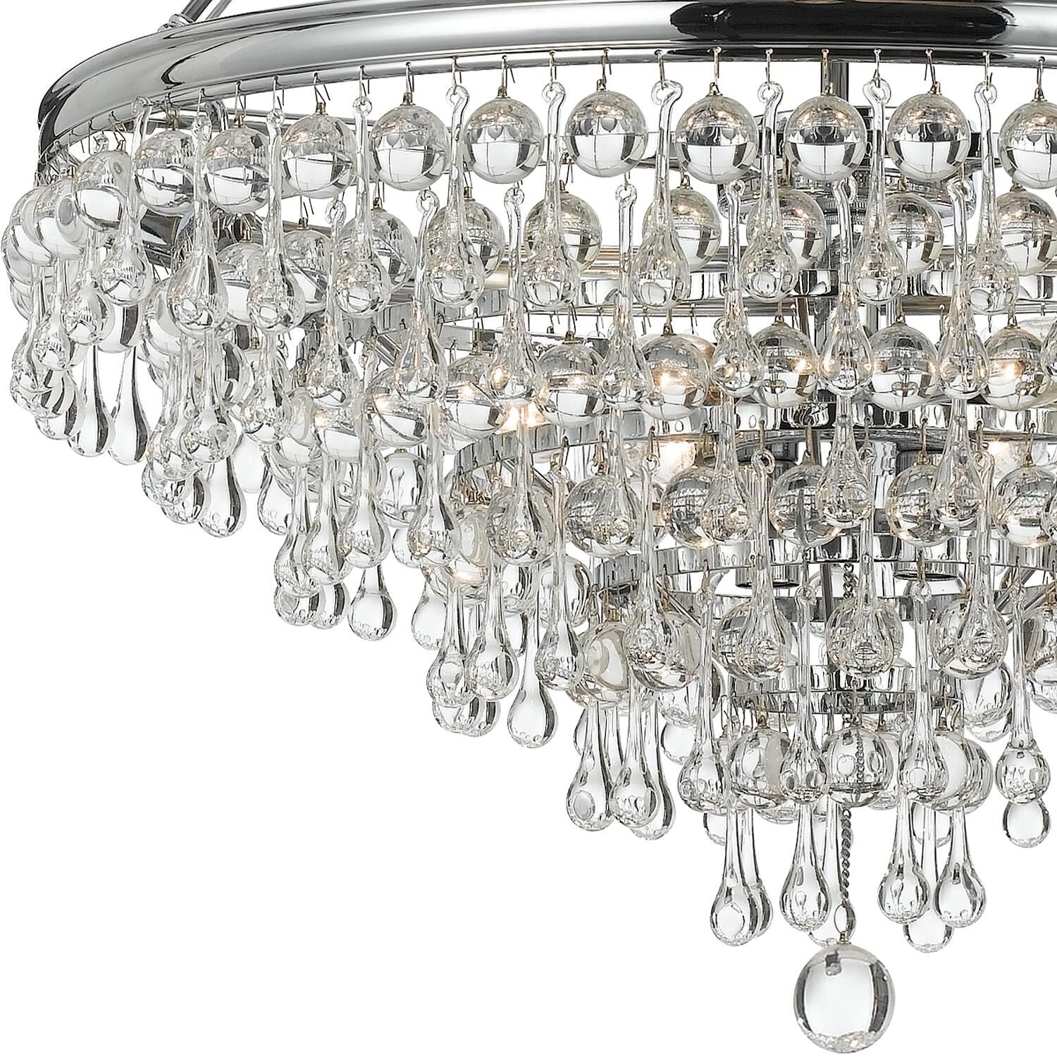 Crystorama Calypso 8-Light 25-Inch Chandelier, Clear Glass Accents
