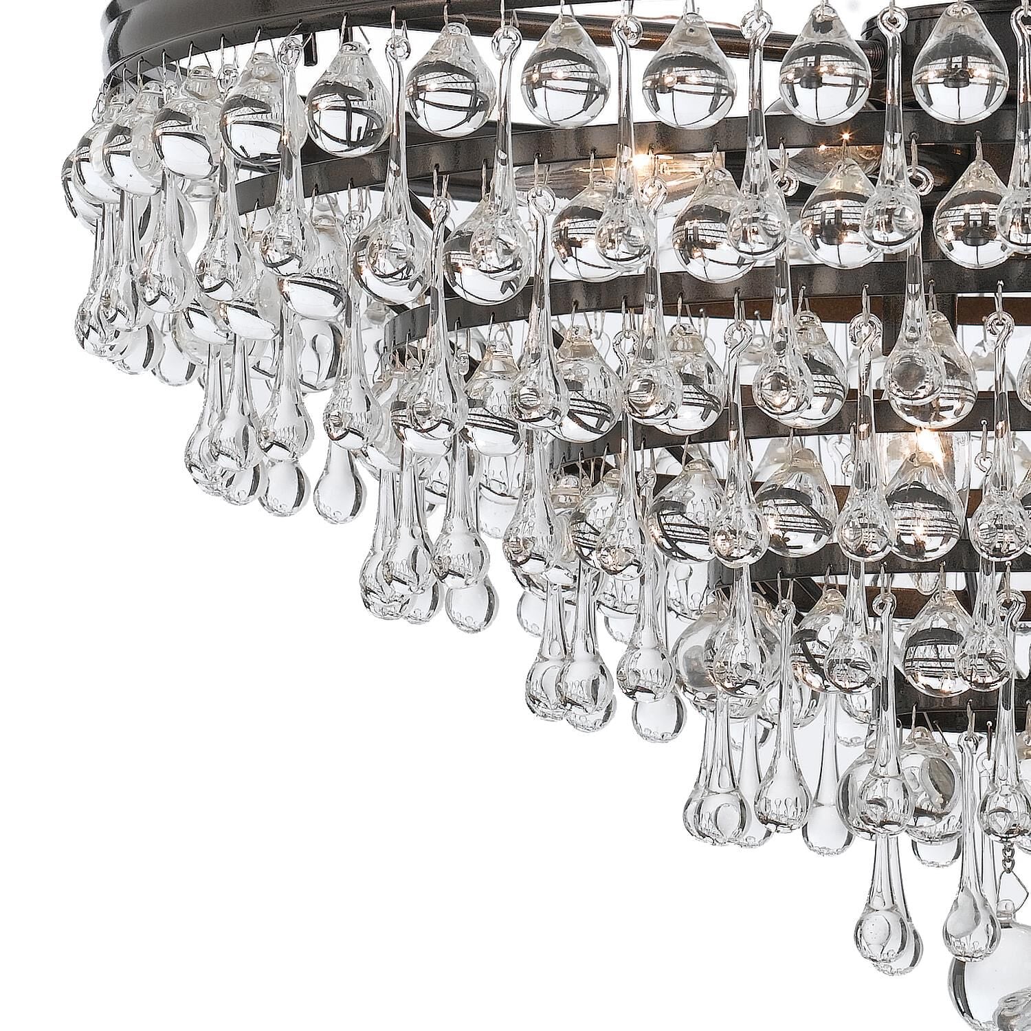 Crystorama Calypso 8-Light 25-Inch Chandelier, Clear Glass Accents