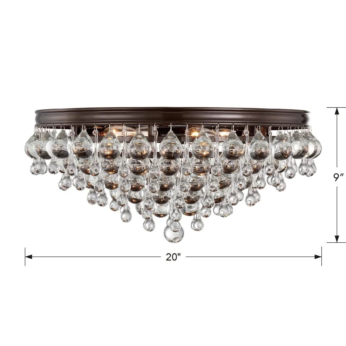 Calypso 20 Inch 6-Light Crystal Flush Mount